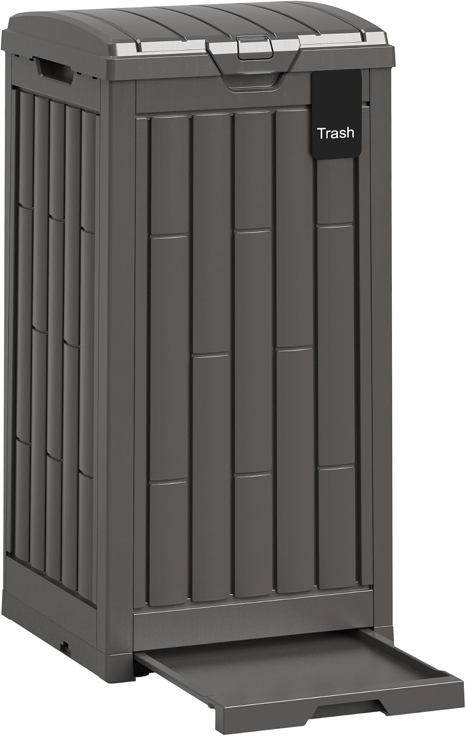 Outdoor Storage Box, 60 Gallon Waterproof Deck Box, Lockable Storage Container, Built-in Reinforcing Metal Rod Outside Resin Bin for Patio, Garden, Poolside and Garage
