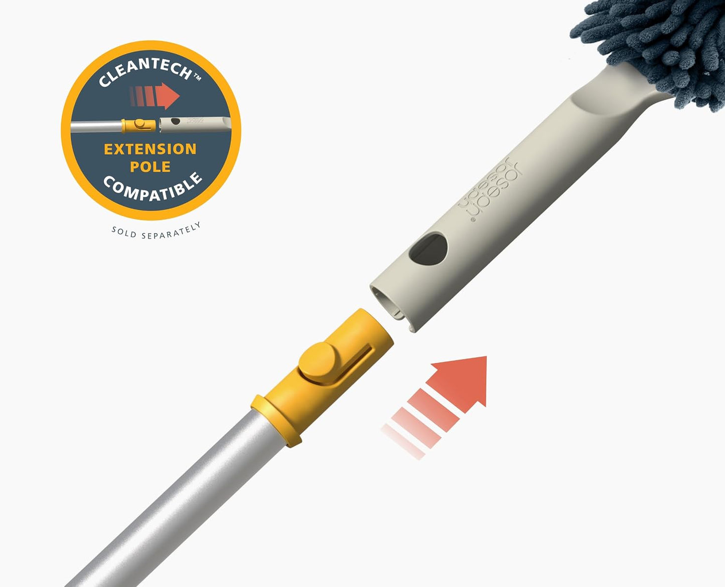Joseph Joseph CleanTech 2-in-1 Tile and Tub Scrubber and Grout Cleaning Brush with V-Shaped Bristles