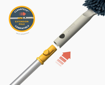 Joseph Joseph CleanTech 2-in-1 Tile and Tub Scrubber and Grout Cleaning Brush with V-Shaped Bristles