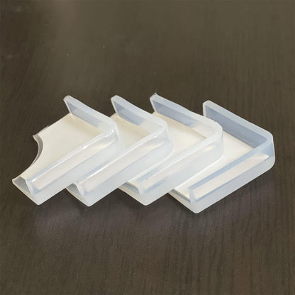 Silicone Clear Corner Protector Baby Proofing Furniture Guard, 4 Count | Food-Graded, Pre-Taped Adhesive, Flexible‌ Table Cabinets Counter Edge Bumper, Kids Child Safety Proof, 5/8" Depth