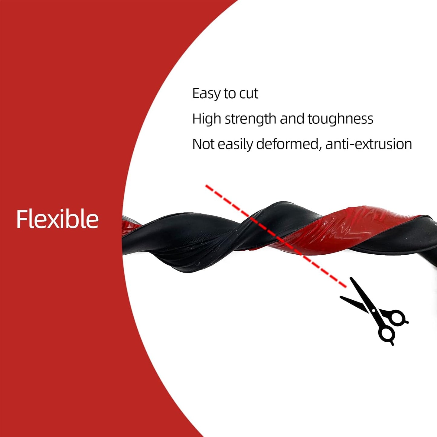 EPDM Rubber Seal Strip, Self-Adhesive D Shape Rubber Weather Stripping for RV, Boat, Auto, Truck, Marine, Garage Doors/Window and More, W:1"; H:1.1",10Ft
