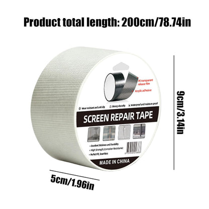 Window Screen Repair Kit, Screen Mesh Repair Kit, Screens Patch Tape | Self Adhesive Flexible Mesh Design, Screen Repair Tape, for Patio Porch RV Balcony Tent Camper Apartment