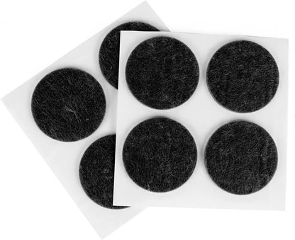 Furndiy Felt Furniture Pads for Hardwood Floors, Self-Adhesive Felt Pad for Chairs & Seat Legs, Easy Slide, Anti Scratch, Noise Stopper, Bumper & Buffer, Floor Protection - Based in USA - 0.8'' Black