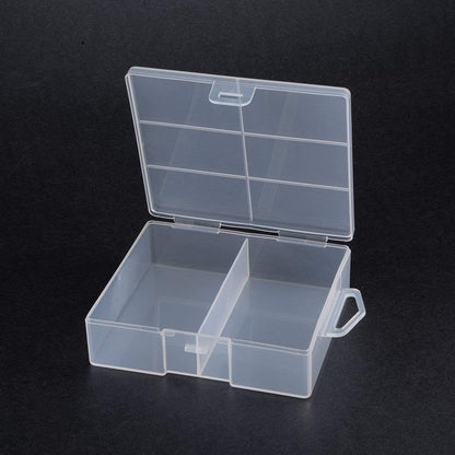AA Battery Storage Box Organizer Holder Clear Plastic Case Container Portable-Holds 24xAA Batteries(2Pcs)