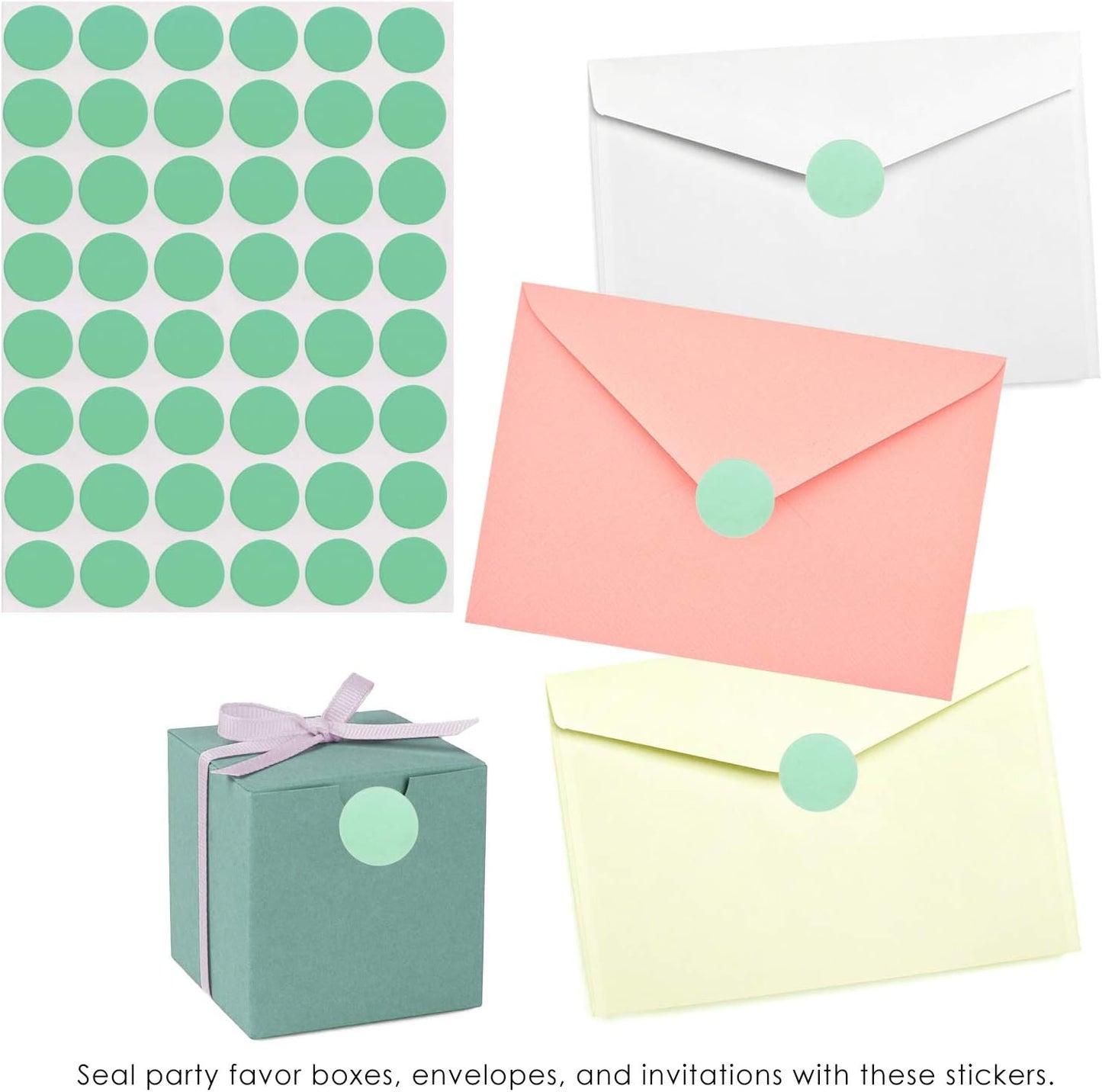 Royal Green Dot Sticker 11/16" Inch (17mm) Colored Labels in Purple - 2400 Pack - Colors B