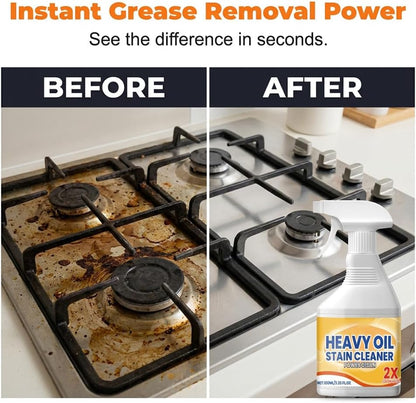 Kitchen Heavy Oil Cleaner, Heavy Duty Stove Top Cleaner & Oven Cleaner - Bio-Enzyme Degreaser for Range Hood Stove & Oven, Lemon Scent (1pcs 100ML)