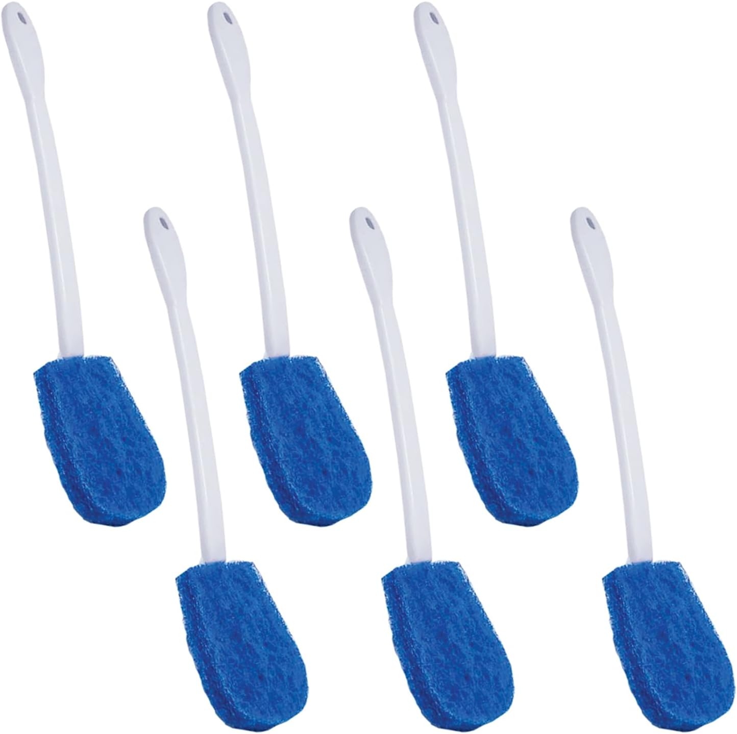 LOLA Toilet Bowl Brush w/Curved Head, Coated Wire, Durable Poly Bristles, Reaches Under Toilet Bowl Rim, 1 Pack