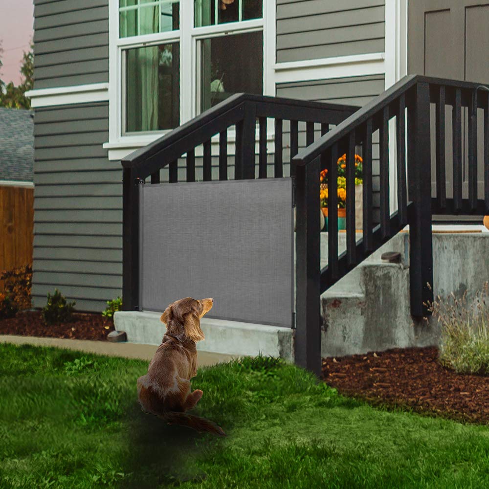 EasyBaby Extra Wide Retractable Baby Gates, 33" Tall, Extends up to 71" Wide, Black/Child Safety, Pet Gates for Stairs, Doorways, Hallways, Indoor and Outdoor