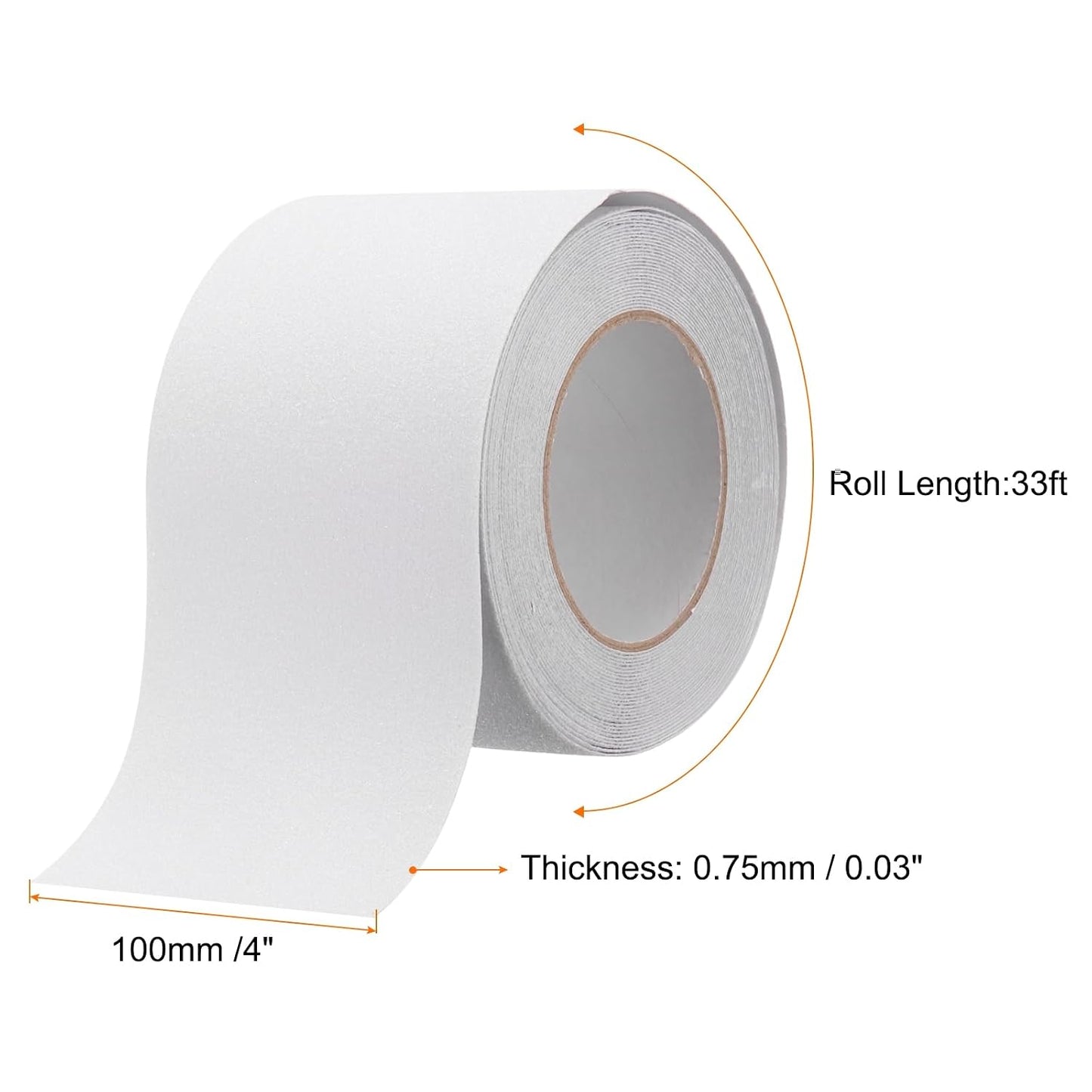 HARFINGTON Anti Slip Traction Tape 2" x 16.4ft Waterproof Non-Slip Grip Tape High Friction Weather Resistant Non Skid Stair Treads Tape for Indoor Outdoor Stair Steps, White