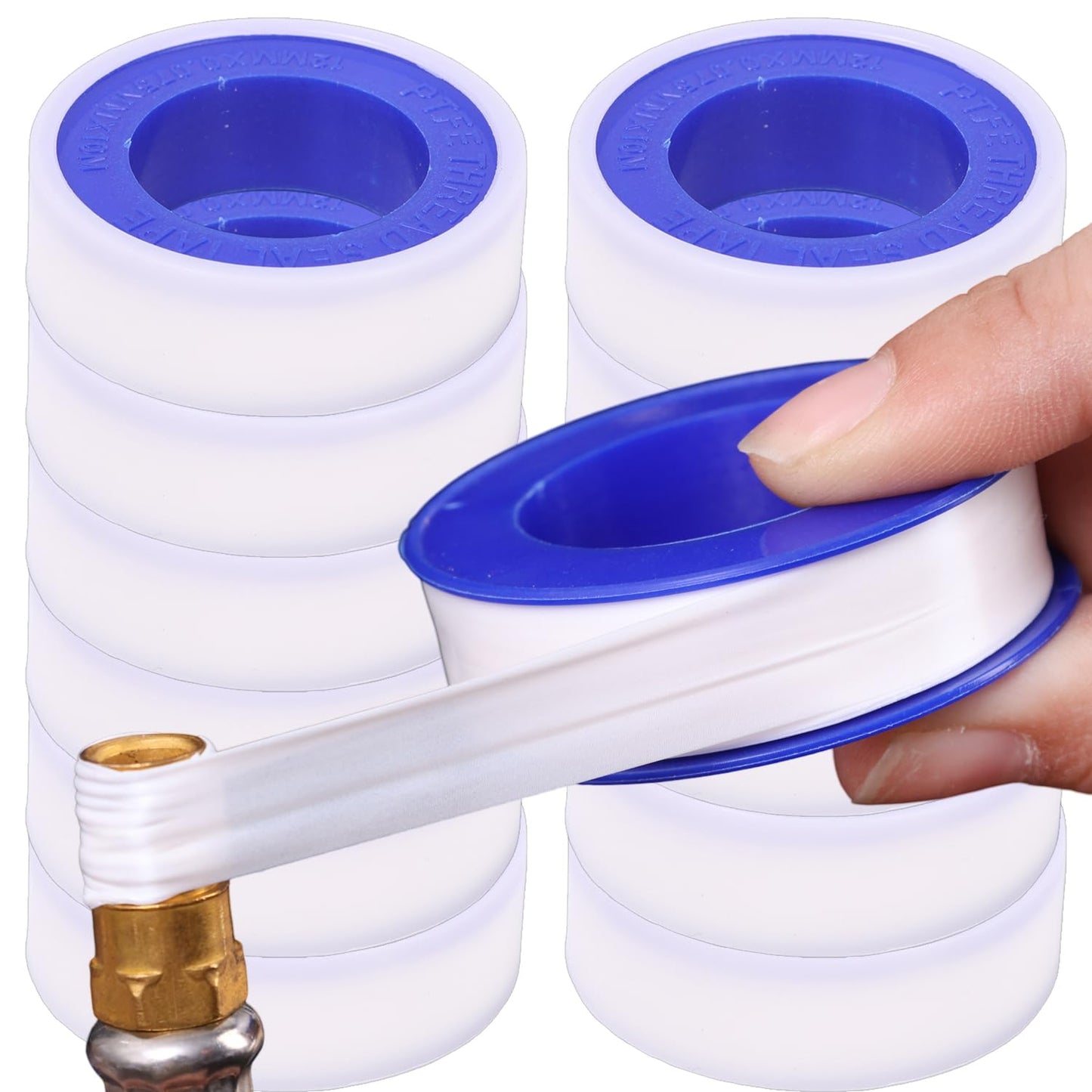 10Pcs Water Pipe Stop Leaks Sealing Tape Sink Drain Pipe Thread Duct Tapes Plumbing Fitting Repair Tool Waterproof PTFE Sealant Tape ﻿