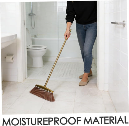 Heavy Duty Dust Removal Broom Stainless Steel with Detachable Handle Versatile Floor Compatibility Weather Resistant Cleaning Tool for Indoor and Outdoor Use for Patio and Damp