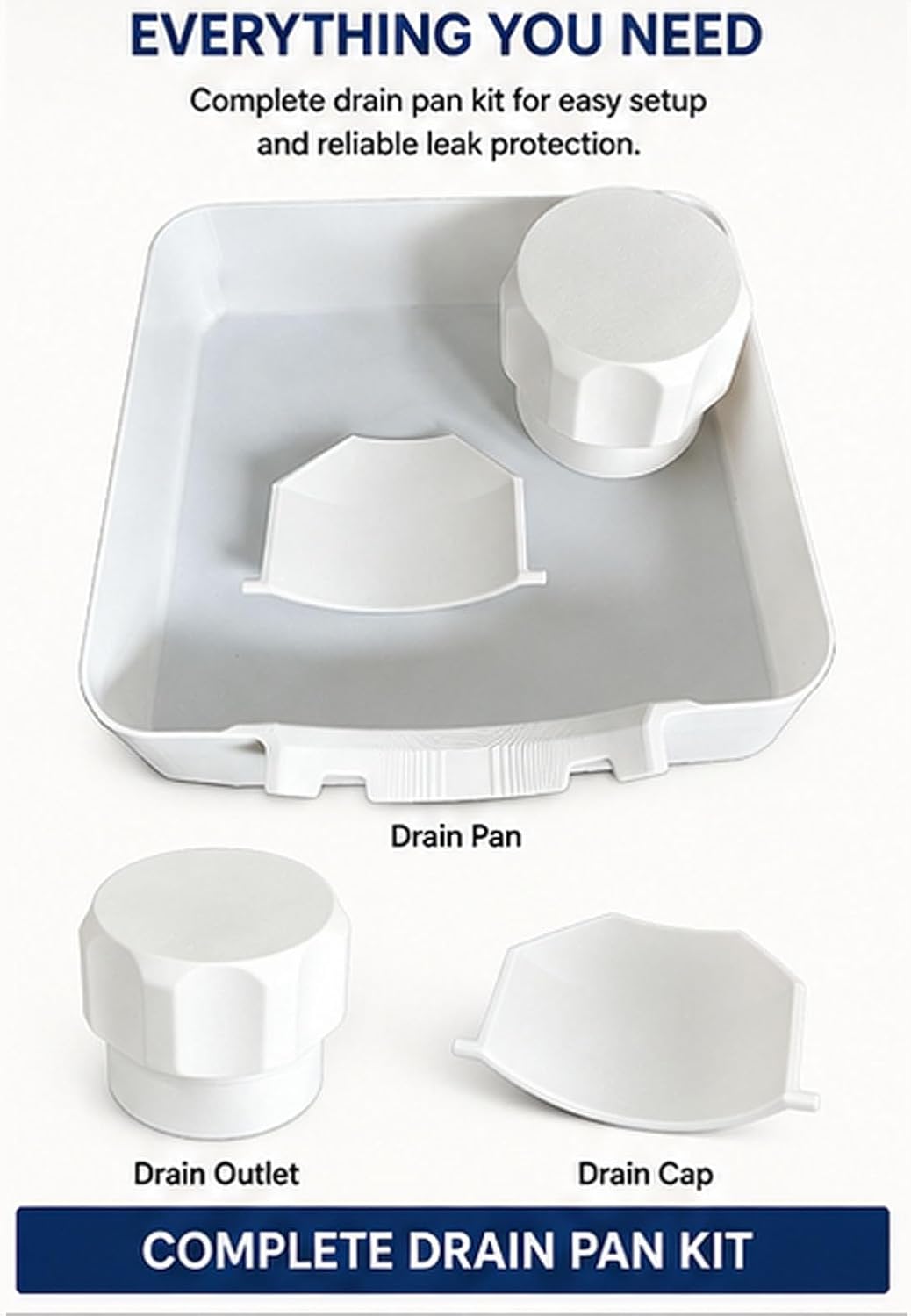 Washing Machine Drain Tray, Washing Machine Filter Drain Tray, Universal Front-Load Washing Machinedrain Pan, For Basements, Apartments, Mobile Homes, Garages, And Rentals，1set
