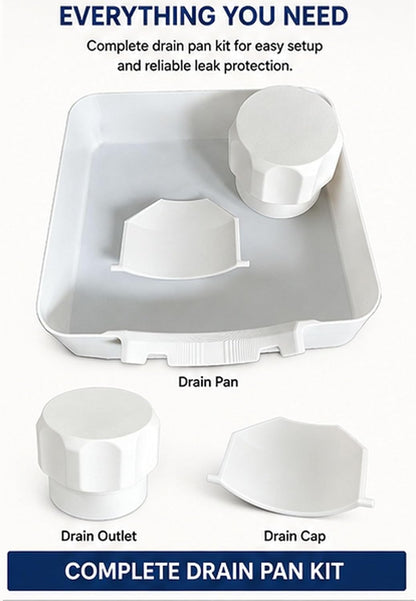 Washing Machine Drain Tray, Washing Machine Filter Drain Tray, Universal Front-Load Washing Machinedrain Pan, For Basements, Apartments, Mobile Homes, Garages, And Rentals，1set