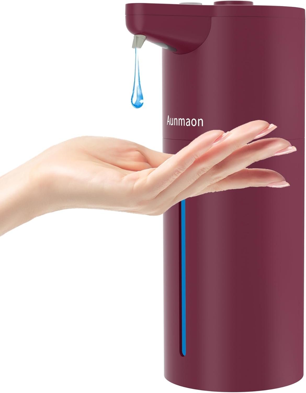 Aunmaon Automatic Soap Dispenser Touchless, Hands-Free, Multi Adjustable Volume, Long Battery Life, Compatible with Thick & Thin Dish/Hand Soap for Bathroom and Kitchen, Easy for Toddlers, Black