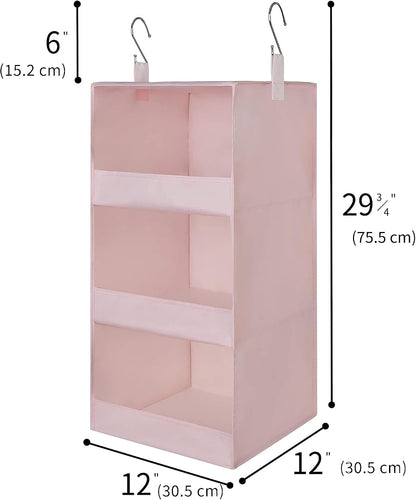GRANNY SAYS 3-Shelf Hanging Closet Organizer and Storage, Collapsible Hanging Closet Shelves, Hanging Organizer for Closet & RV, Gray, 29 ½" H X 12" W X 12" D, 1-Pack