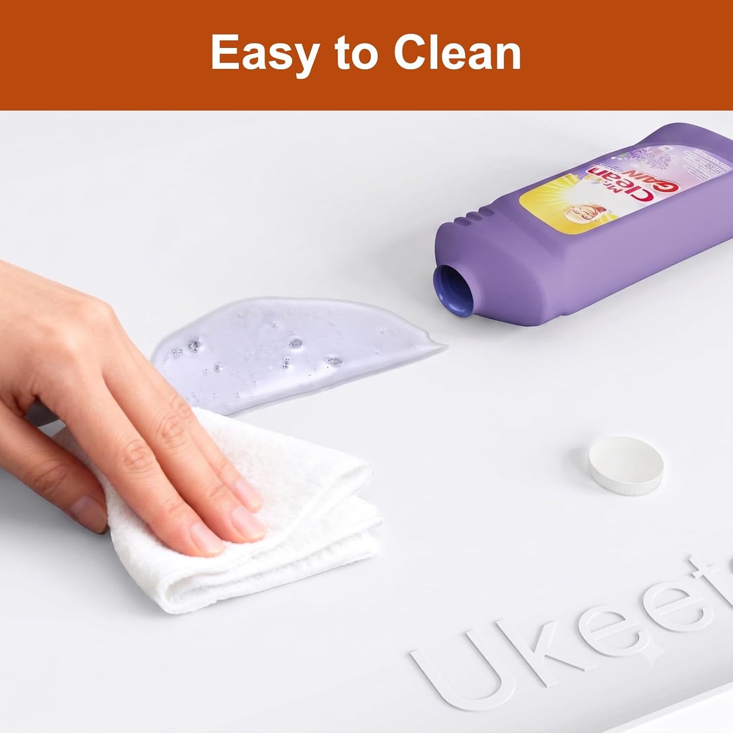 ukeetap Extra Thick Silicone Mat Waterproof with Raised Edge 19” x 12”, BPA Free Non-Slip Dog & Cat Food Mat, Feeding Mat for Food and Water Bowls, Spill Proof Mat to Protect Floors, Black
