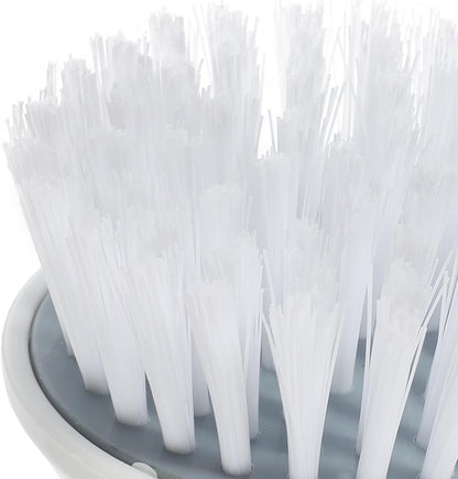 Cabilock 2pcs Kitchen Cleaning Brush Round Head, Small Dish Scrub Brush for Sink, Pot and Pan Scrubbing, Sturdy Plastic Bristles Multifunctional Scrubber for Home Use