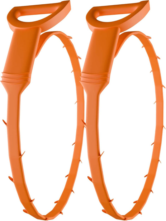 Gadgetime USA Drain Snake - Multi-Tooth Drain Clog Remover for Bathroom & Kitchen - Flexible Barbed Drain Cleaner Tool for Hair & Debris - Easy to Use Plumbing Snake Drain Auger, Bathtubs (Pack of 2)