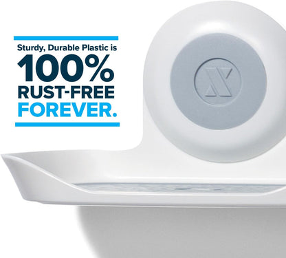 SlipX Solutions Strong Hold Soap Saver, Suction Cup Soap Holder, Must Have Universal Kitchen & Bathroom Shower Accessories, White