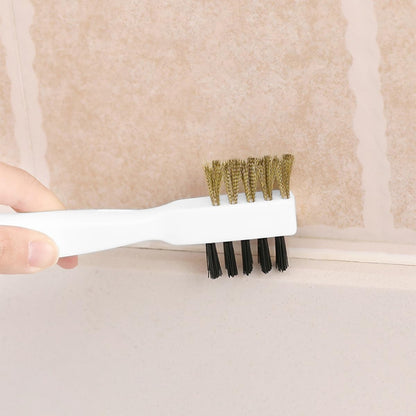 Gas Stove Cleaning Brush and Kitchen Scrub Brush with Brass Wire Bristles for Pot Bottom and Cooktop Crevice Deep Cleaning