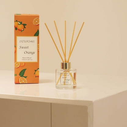 100ml Scent Diffuser with 6 Fiber Sticks, 3.5 oz Reed Diffuser Set Aromatherapy Fragrance Diffusers Air Fresheners for Home Bedroom Bathroom (Coconut)