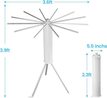 JOOM Tripod Clothes Drying Rack, Garment Rack Portable and Foldable Space Saving Laundry Drying Rack - Drying Rack Clothing Floor Folding Balcony Bedroom Household Wooden