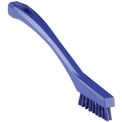 Vikan - 44016 Detail Brush, Multifunctional, Slip-Resistant Cleaning Tool, Extra Stiff Polypropylene & Polyester Bristle, 8 Inch, Yellow