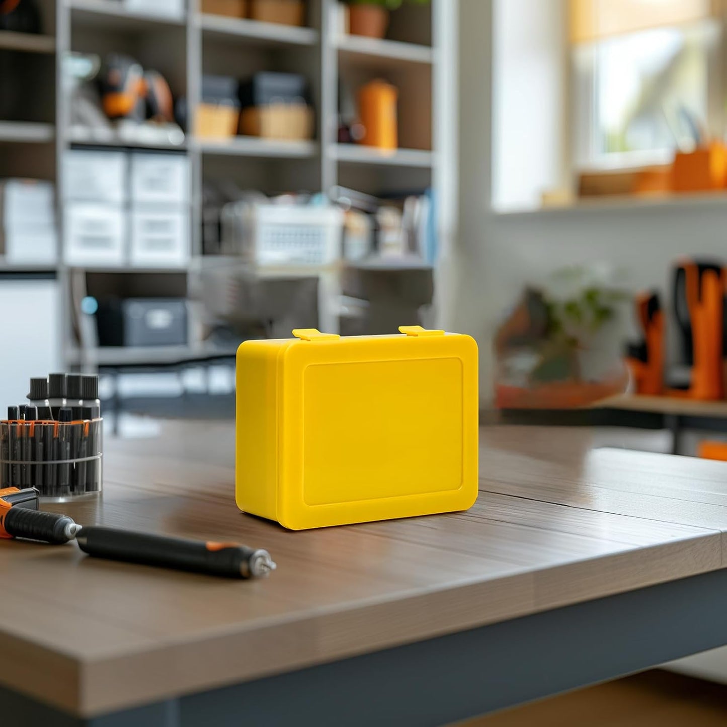Battery Organizer Storage Box, Garage Case Holder for 24* AA, 30* AAA Batteries (Bag Not Include Batteries Pack) (white)