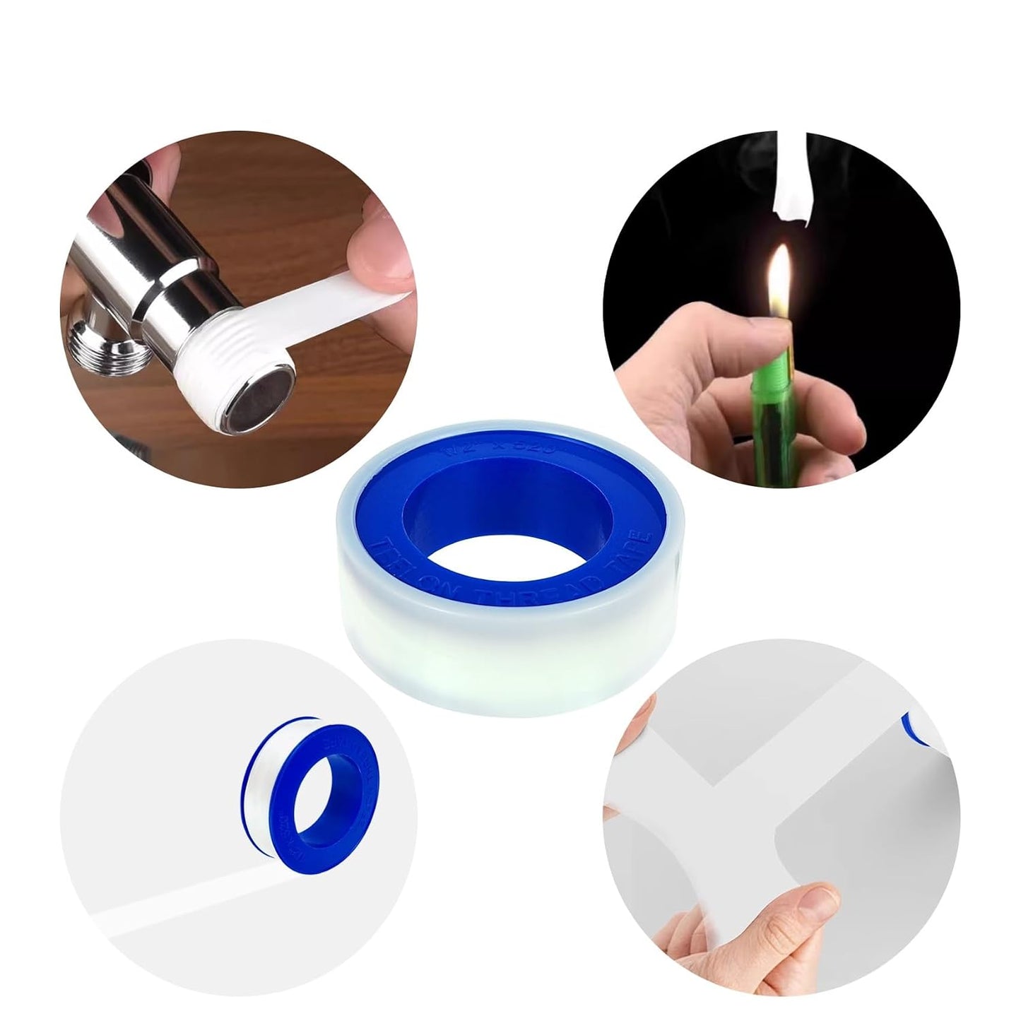 1 Roll Plumbers Tape, Teflon Tape for Shower Head Water Proof, Thread Sealant, Plumbing, Water Pipe (1)