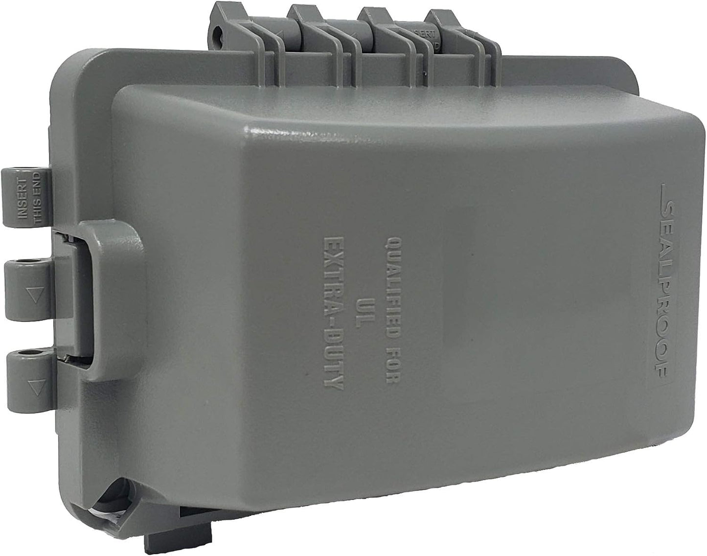 Sealproof 1-Gang Weatherproof In Use Outlet Cover | Horizontal/Vertical Outdoor Plug and Receptacle Protector, Lockable Bubble Cover, UL Extra Duty Compliant, 18 Configurations, Gray
