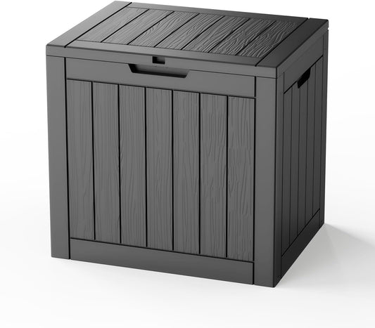 60 Gallon Outdoor Waterproof Storage Box, UV Resistant Resin Deck Box with Built-in Handle, Outdoor Storage Container for Patio Furniture, Garden Tools, Patio Cushions, Black