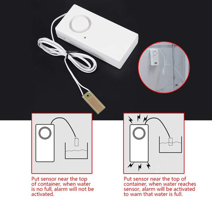 Water Leak Detector with 120dB Alarm, Wireless Water Sensor for Home, Kitchen, Basement, Bathroom, Sump Pump, Laundry, and Garage, Battery Included