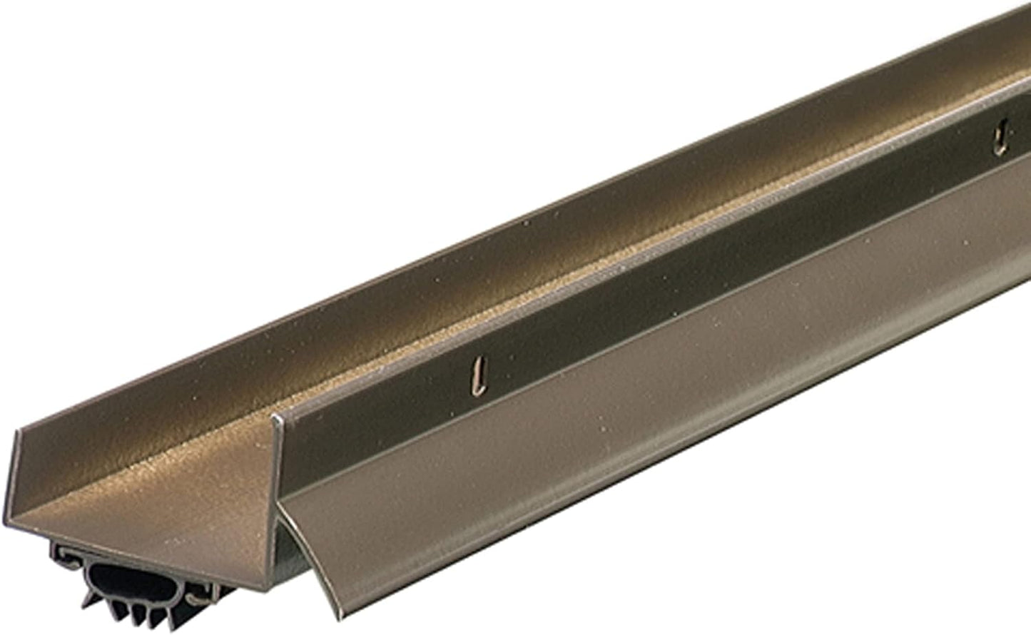 M-D Building Products 49000 36 in. Satin Nickel Aluminum U-Shape Screw-on Under Door Seal