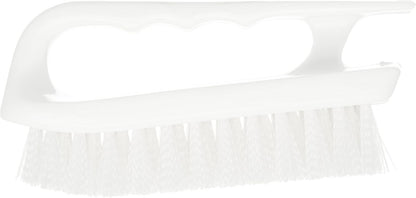 SPARTA Heavy Duty Scrub Brush, Hand Brush with Iron Shape Handle Design for Scrubbing Kitchen Pots and Pans or Bathroom Sink and Shower, 6 Inches, Black, Twin