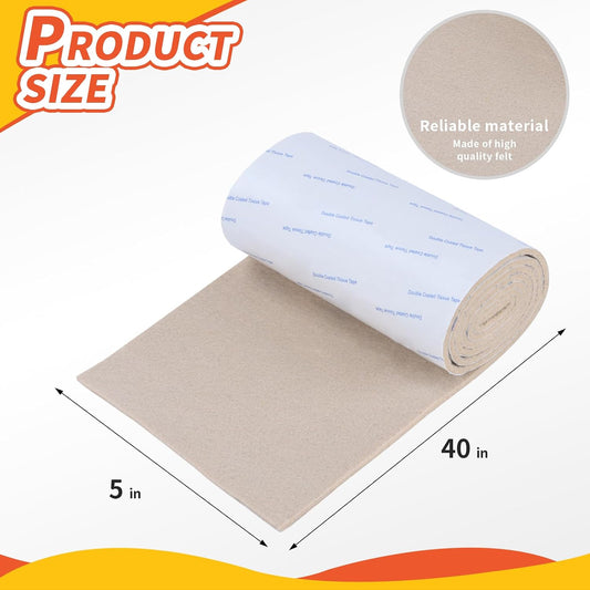 Felt Furniture Pads 120 PCS, Non Slip Self Adhesive Felt Pads Chair Leg Floor Protectors for Furniture Feet Wood Hardwood Floors, 1 inch Round, Black