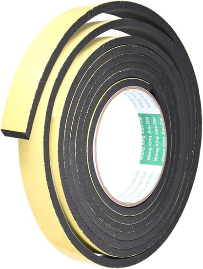 uxcell Sealing Foam Tape 5mm Wide 3mm Thick 4m/13ft Long, Self Adhesive Weather Strip for Window Door Insulation, Pack of 2