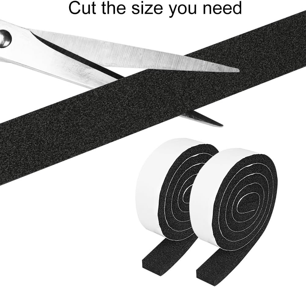 Seal Foam Tape,1/2 Inch W x 1/8 Inch T Weather Stripping for Door and Window,High Density Single Sided Closed Cell Door Insulation Weather Strip, 3 Rolls Total 50FT Black