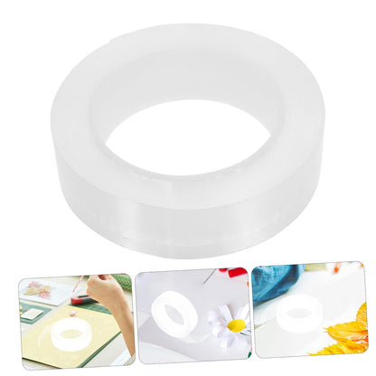 Homoyoyo 1Roll Double Sided Nano Tape Fixing Sticker Strong Adhesive Transparent Wall Mounting Tape Washable and Residue for Various Surfaces