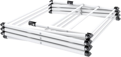Honey-Can-Do Heavy-Duty Gullwing Clothes Drying Rack, 50 lb, White | Gullwing rack adds 46 ft of drying space with dedicated shoe bars. Sturdy metal, 50 lb capacity, folds flat.