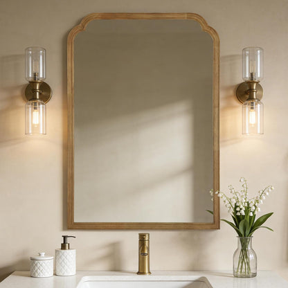 WallBeyond Full Length Mirror Wall Mounted 65"x22", Rustic Wooden Frame Floor Mirror, Large Full Body Mirror for Bedroom, Leaning or Hanging Against Wall, Natural