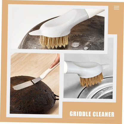 Stiff Bristle Brush for Gas Stove Cleaner Stove Cleaner Cleaning Brush for Cleaning Cooktop Scraper