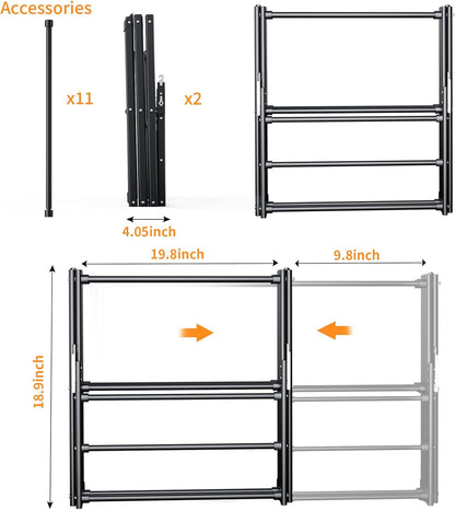 Clothes Drying Rack Household Indoor, Foldable Drying Rack Clothing for Laundry - 40" x 28.8" x 14.2", Space Saving Indoor, Black-1pack