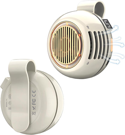 Portable Silent Mini Bladeless Fan Clip On, 5 Speeds 360° Rotatable Clip on Fan for Shirt & Waist, USB Rechargeable Small Fans Portable, 2026 New Whirlwind Fans for Outdoor/Travel/Office (White)
