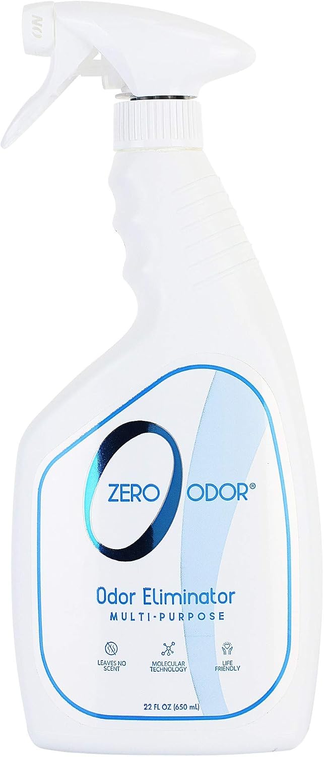 Zero Odor – Multi-Purpose Odor Eliminator - Air & Surface Odor – Patented Technology for Bathroom, Kitchen, Fabric, Closet- Smell Great Again, 16oz