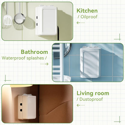 Extra Large Electrical Outlet Box, Indoor Wall Electrical Outlet Cover, Baby Safety Plug Cover, Easy to Use, Large Interior Space. (1 Pack, White)
