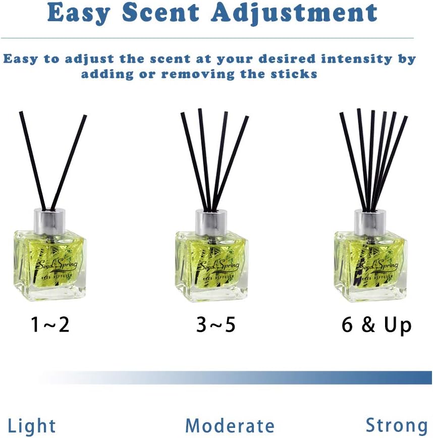 Reed Diffuser Set with Sticks Lavender Aromatherapy Oil Scent Diffuser for Home Office Bathroom Decoration Perfume and Gifts 50ml/1.7 oz
