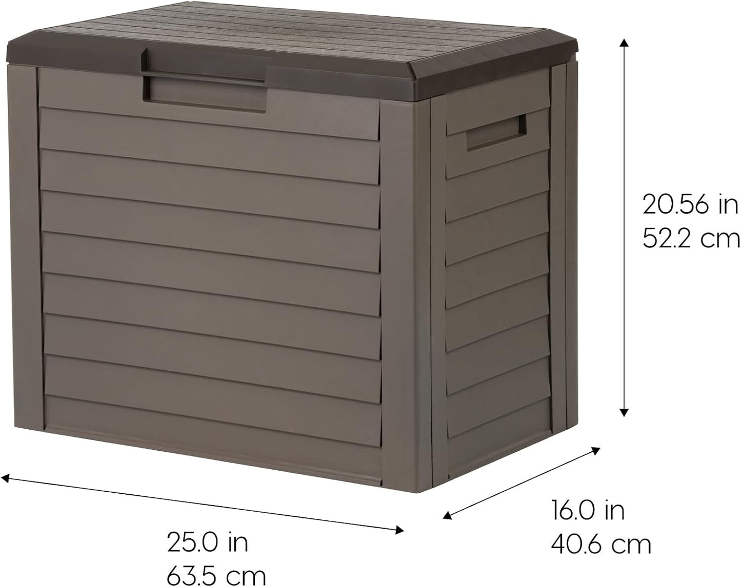 IRIS USA 35-Gallon Outdoor Deck Delivery Storage Box, Lockable & UV-Protected, Weather-Resistant Patio Storage for Cushions, Garden Tools & Packages, Waterproof Resin, Durable & Stylish Design - Beige