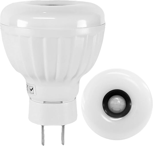 Motion Sensor Bright 5W Night Light Plug in AC Outlet Wall Cool White Color 6500K Automatic LED Lamp Motion-Activated Dusk to Dawn Bedroom Hallway Stairway Garage Basement Corridor