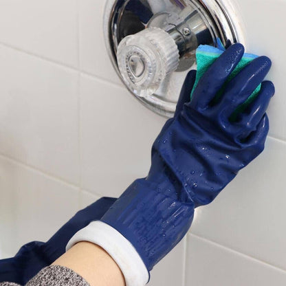 Playtex Living Premium Reusable Rubber Cleaning Gloves, Drip Catch Cuffs, Large (Pack of 2) Color may vary