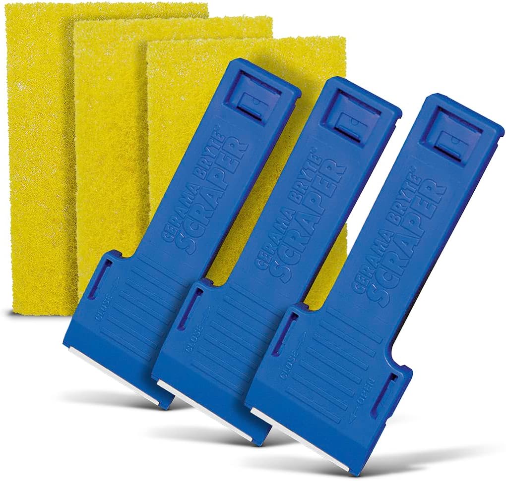 Cerama Bryte Cooktop Scraper & Pad Kit for Glass-Ceramic Surfaces
